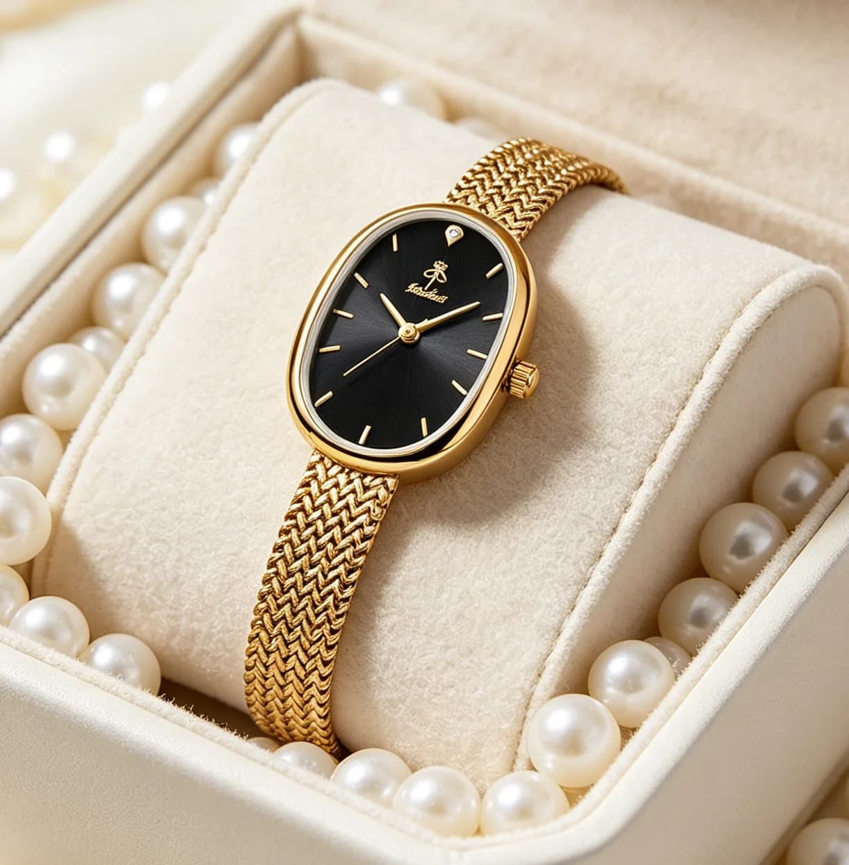 YaLaLuSi Orologio sportivo alla moda da donna chic, cassa sottile elegante e impermeabile, delicato bracciale in rete dorata, adatto per l'uso quotidiano e in ufficio, spedizione gratuita