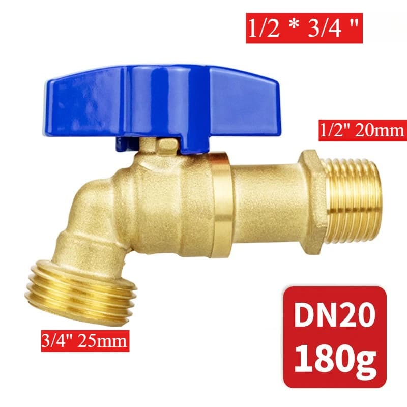 Anti-School Tap 1/2 * 3/4" NPT American, for Garden, Balcony, Washing Machine Connection