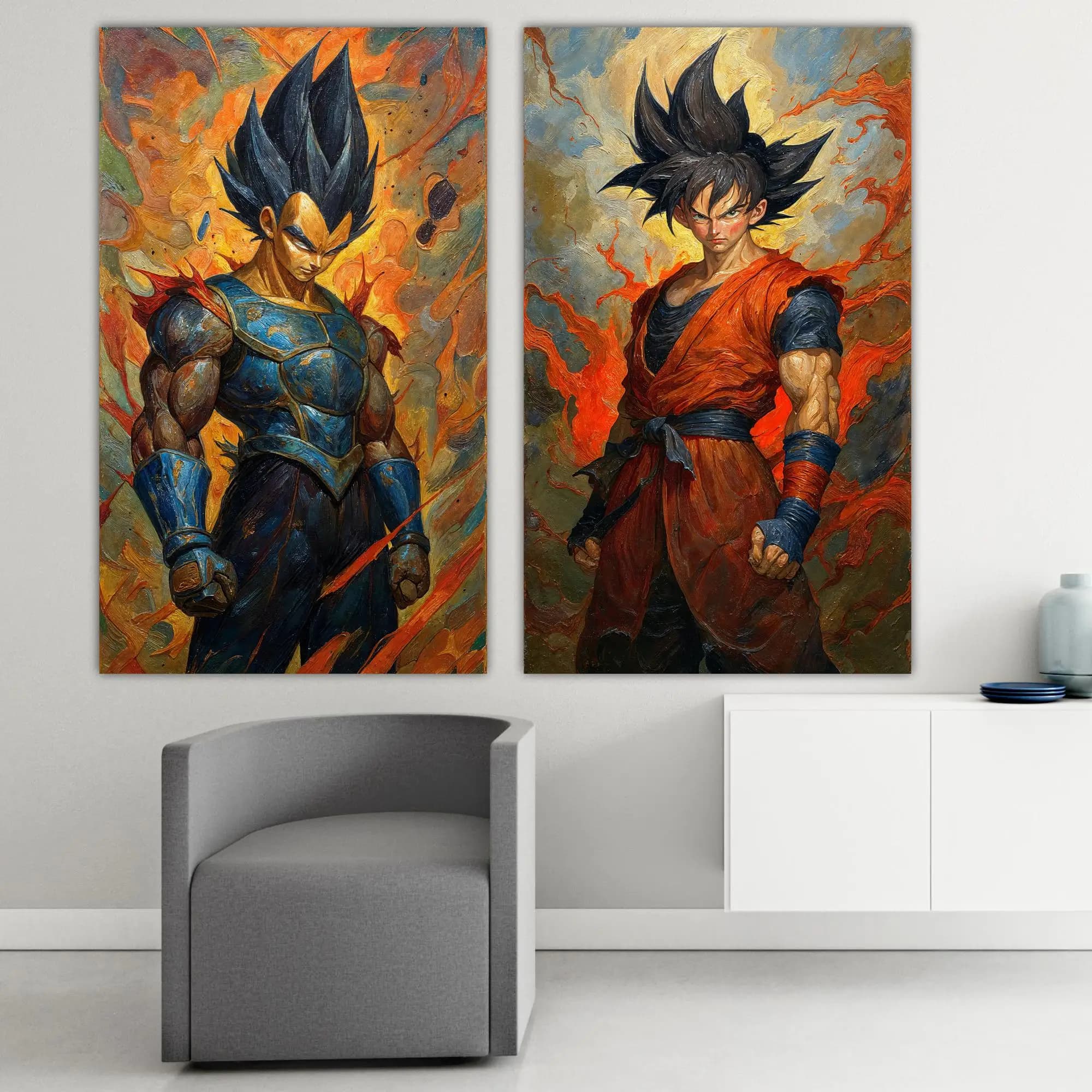 Diamond Painting Personaggio anime Dragon Goku e Vegeta Mosaic Handmade Artwork Round/Square Diamonds Exquisite Gift Home Decor