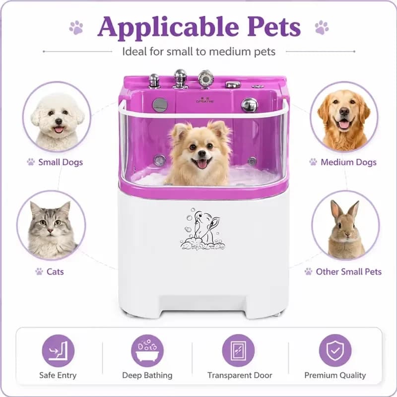 Precise Pantone-Matched Custom Colored OEM Acrylic Pet Grooming Tub for Pets