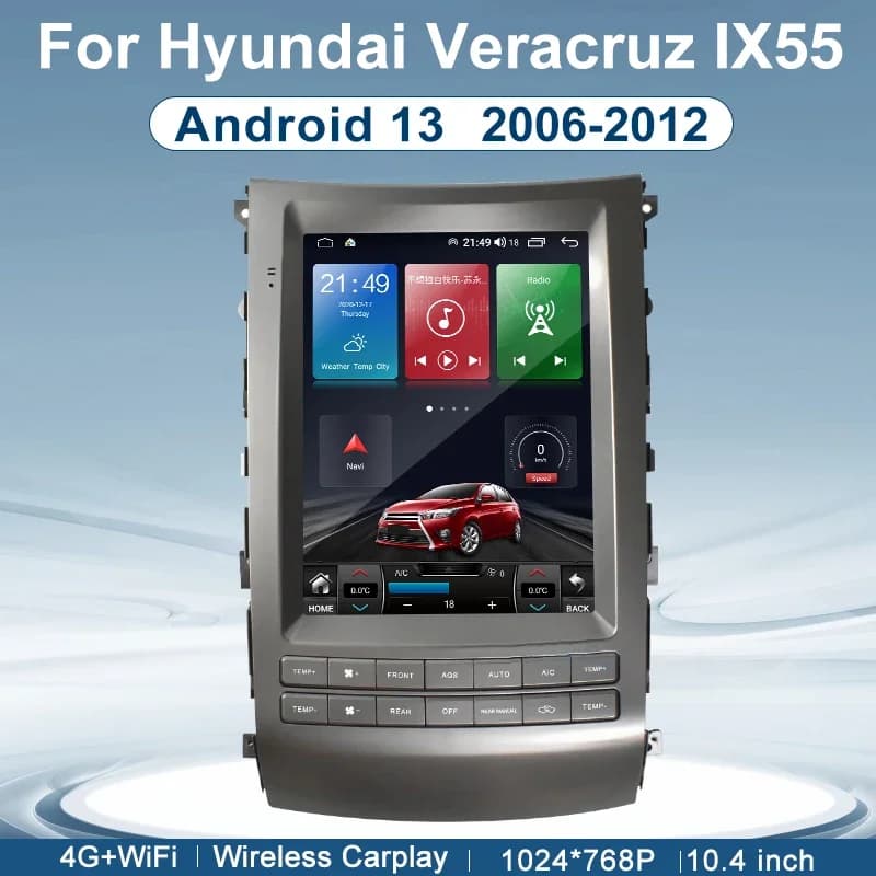 Android 13 Applicable for Hyundai Veracruz IX55 High configuration 9.7Inch all-in-one vertical screen car GPS navigation An
