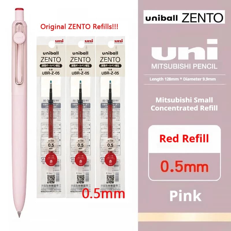 Uni-ball ZENTO Edizione Limitata "Black Tech" Penna Gel a Scrittura Fluida, Penna Retrattile di Precisione 0.38/0.5/0.7mm con Inchiostro Ricco di Pigmenti