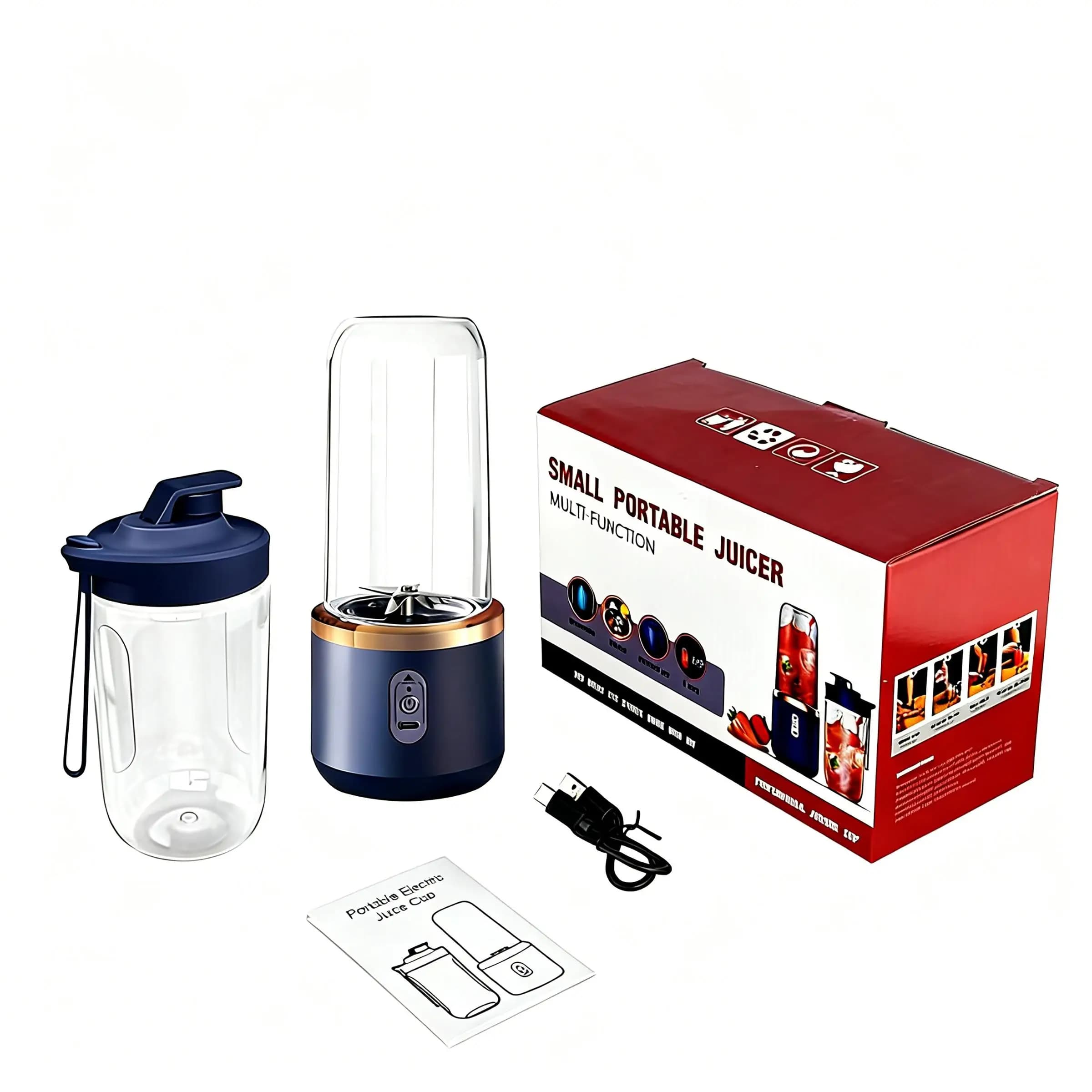 Portable Blender, Personal Blender for Frullati and Smoothie, Mini USB Rechargeable Blender with 2 Glasses in Tritan