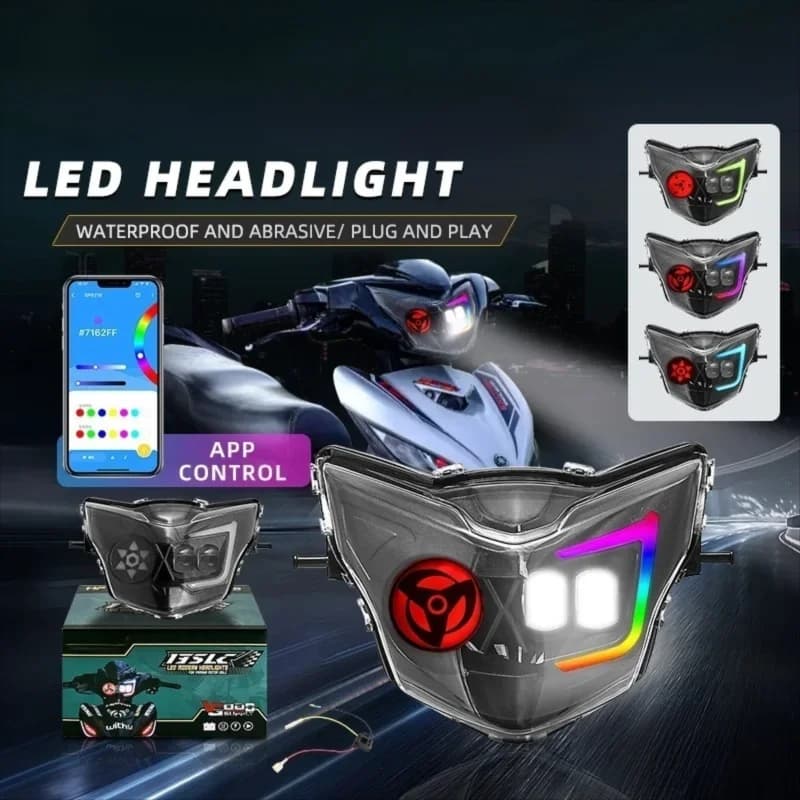Yamaha LC135 V2-V7 motorcycle LED light, universal front light for motorcycle, universal cross bike light
