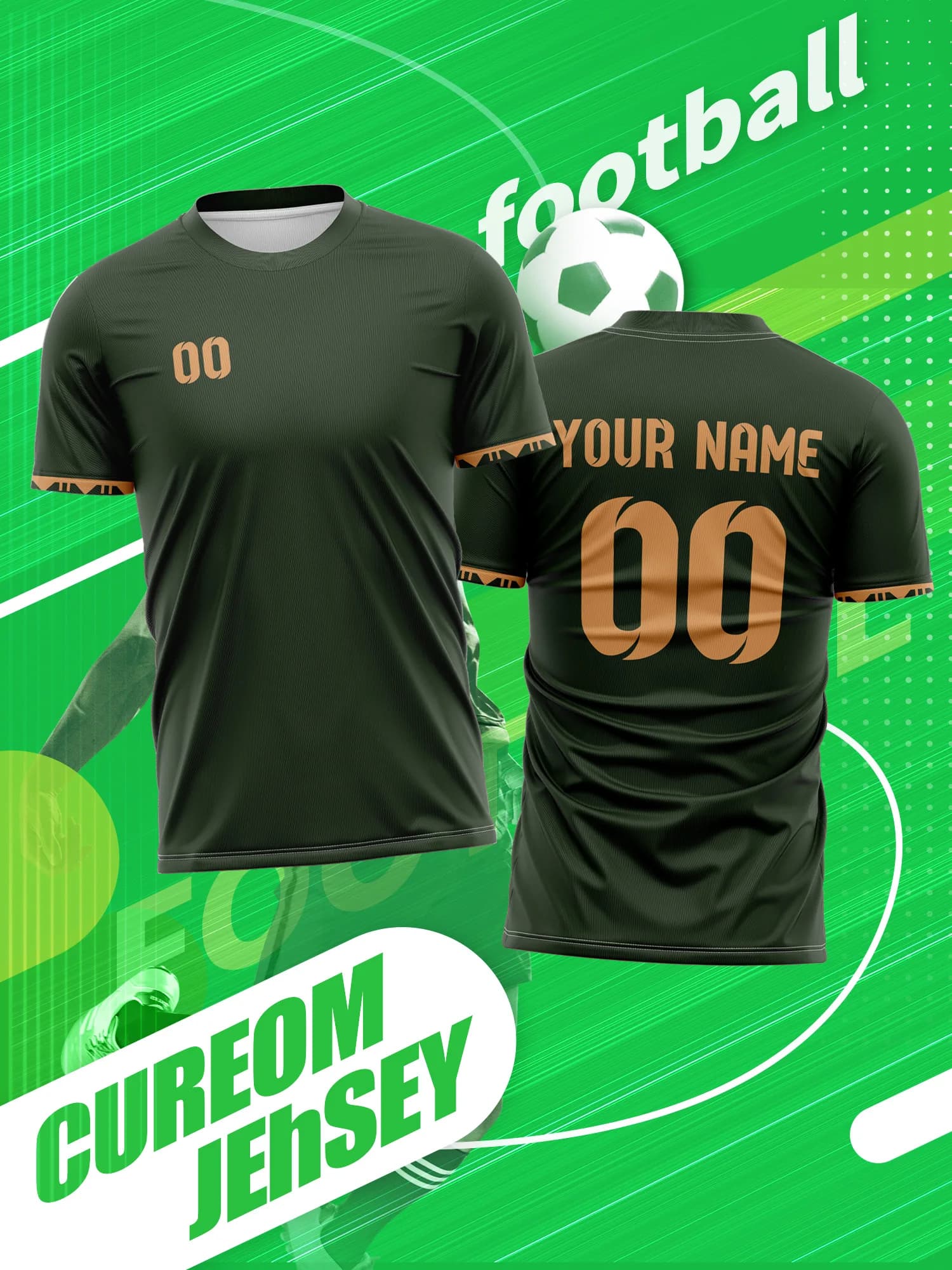 Custom Football Mesh with Picture, Number and Name, Indoor Futsal Kit, Anti-slip Clothing and Resistant for Training and Football Parts for Teenagers