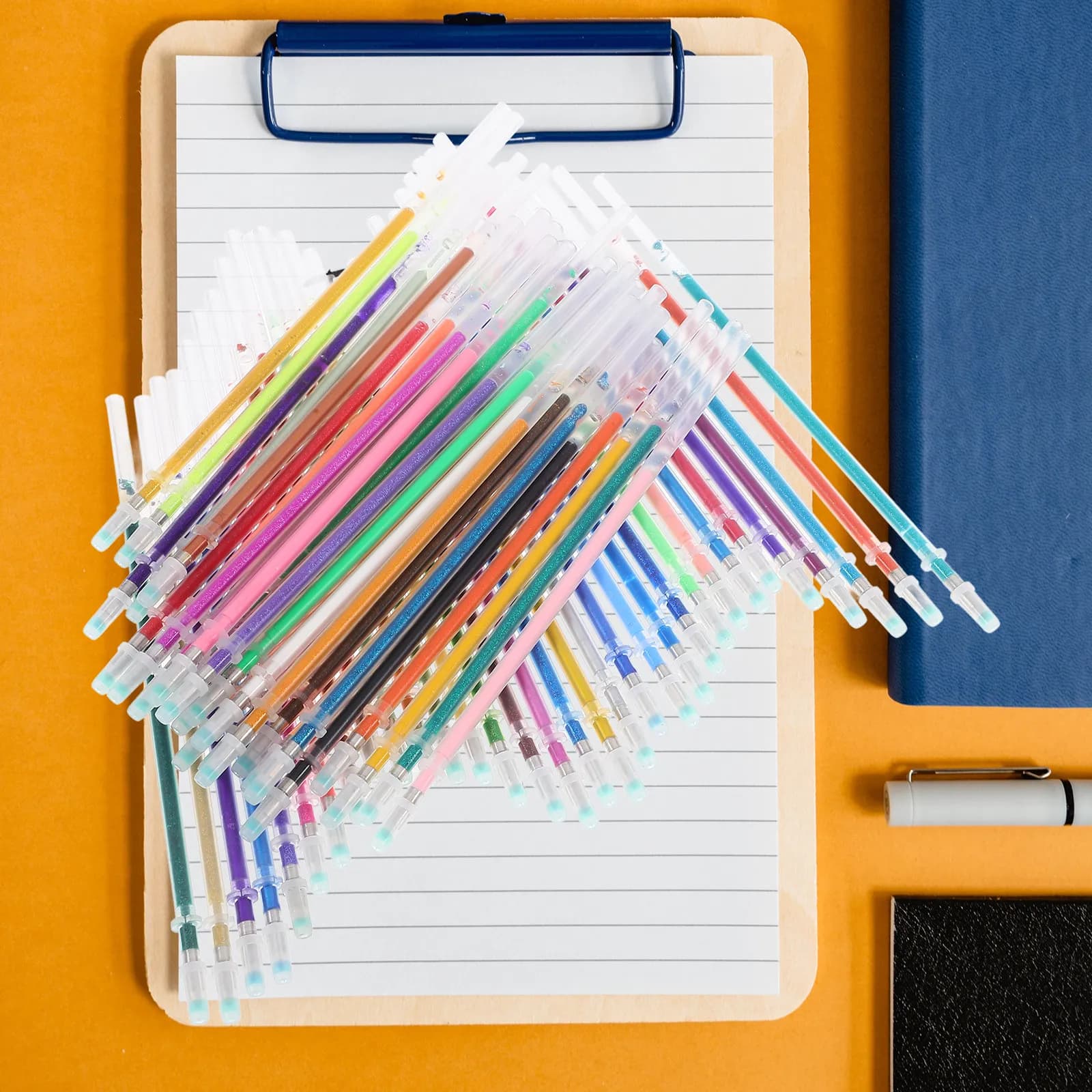 60 Pezzi di Ricariche per Penne Gel, Inchiostro Glitterato Multicolore a Flusso Liscio per Libri da Colorare, Scrapbooking, Disegno, Diario e Appunti