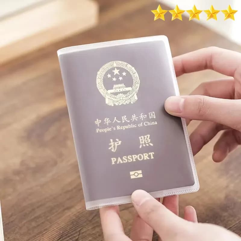 1-3 pezzi custodia protettiva per passaporto trasparente smerigliata, custodia per documenti impermeabile in materiale PVC