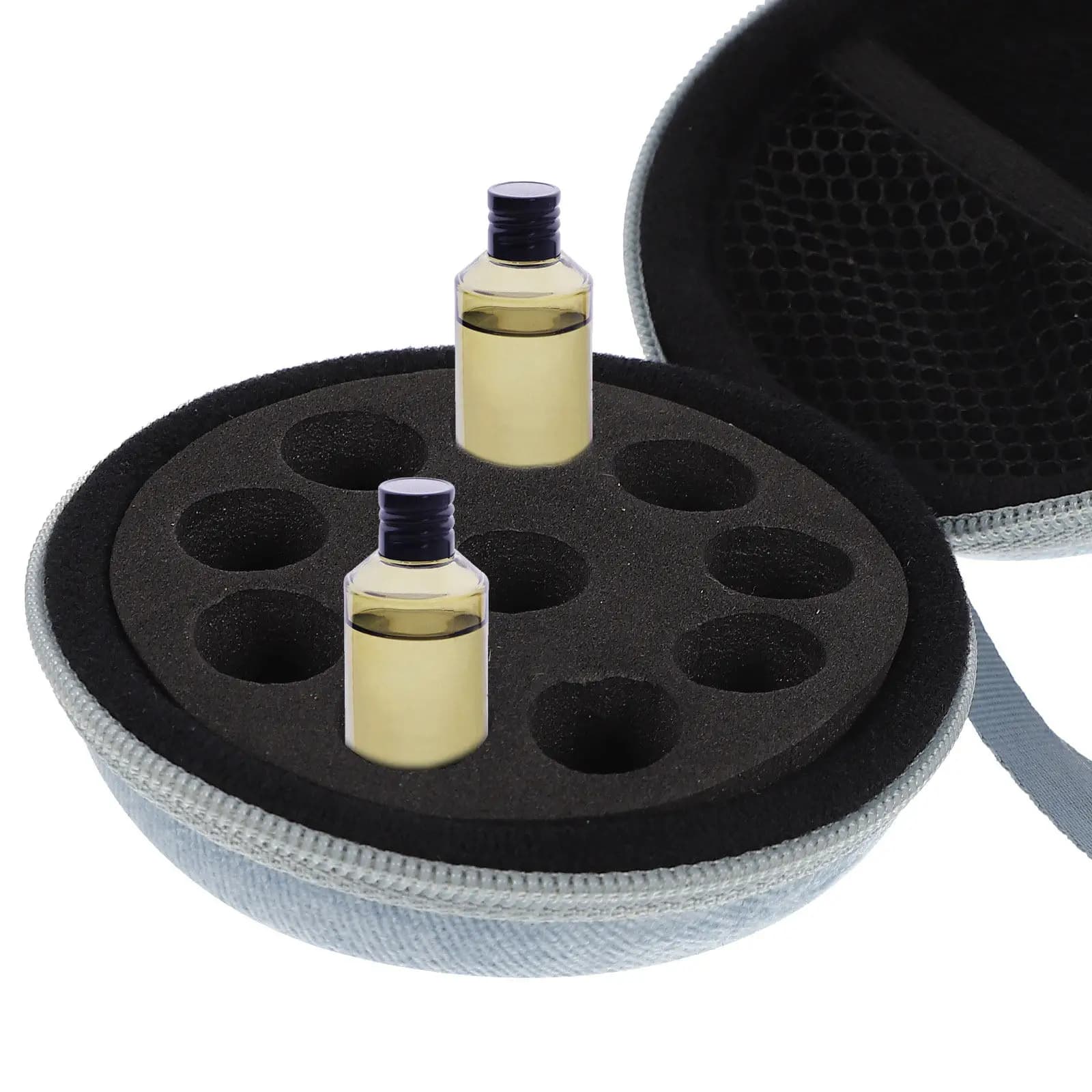 Borsa Organizer Portatile Rotonda per Oli Essenziali, Ideale per Viaggi, per Bottiglie di Olio Essenziale, Smalto e Profumo