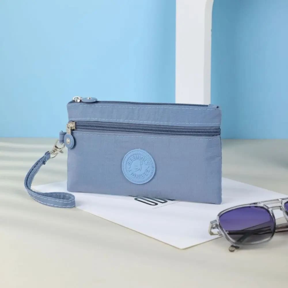 Nuovo portafoglio da donna impermeabile Portamonete portatile resistente all'usura Porta carte di credito in nylon resistente da donna