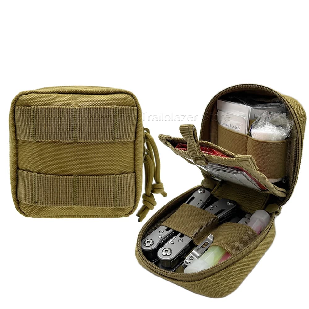 Tasca tattica piccola Molle Mini borsa multiuso Tasca trasparente rimovibile Strumento EDC Bussola Borsa da cintura per riporre oggetti medici Accessori per la caccia