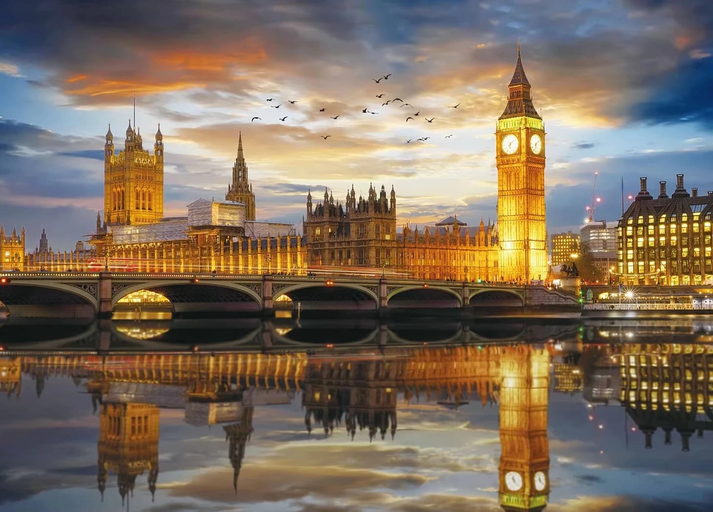 Puzzle Scenari Notturni di Londra 500/1000/1200/2000 Pezzi, Giochi per Attività Familiari, per Sala Giochi, Camera da Letto, Regali, Decorazioni per la Casa