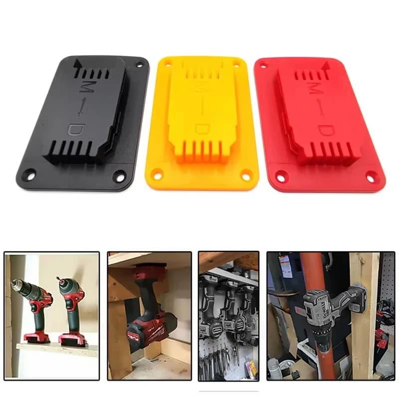 For Dewalt/Milwaukee 14.4/18V/20V Battery Power Tools Holder Tool Storage Rack Wall Mount Tool Bracket Fixe Device with Screws