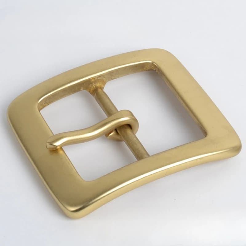 Fibbia rettangolare color oro per cinture Fibbie ad ardiglione durevoli in ottone massiccio da 40 mm Accessori fai da te