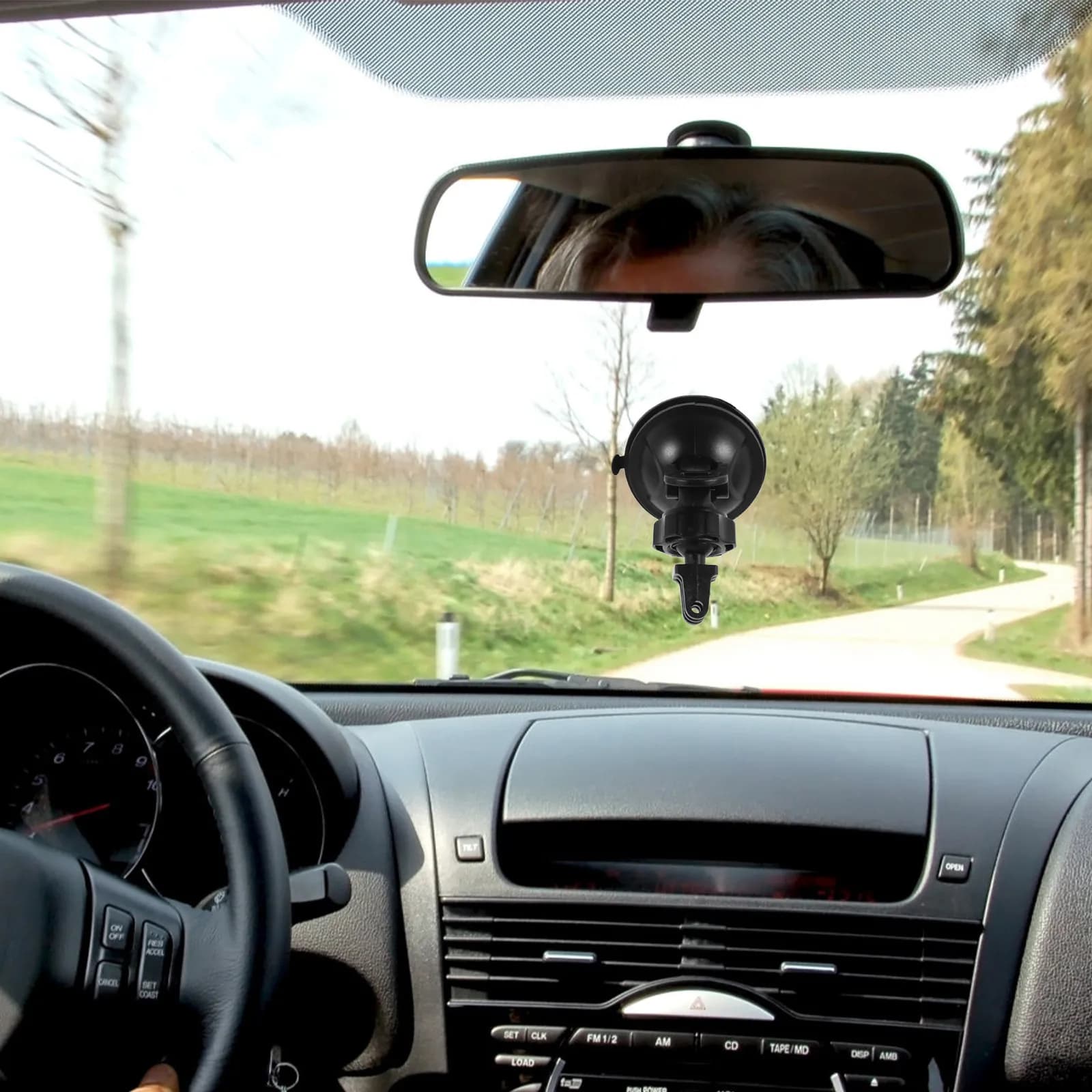 Rotatable Dash Cam Holder 350 Degree Adjustable Ball Head Suction Mount for Car Dashboard Windshield Dashcam Camera Stable