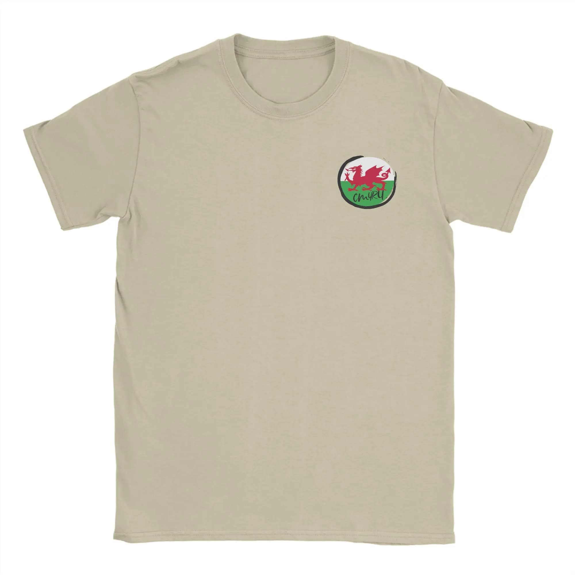 CMYRU Wales Football Welsh Red Dragon T-shirt da uomo con erbaiana, casual, a maniche corte, con colletto rotondo, in cotone, idea regalo