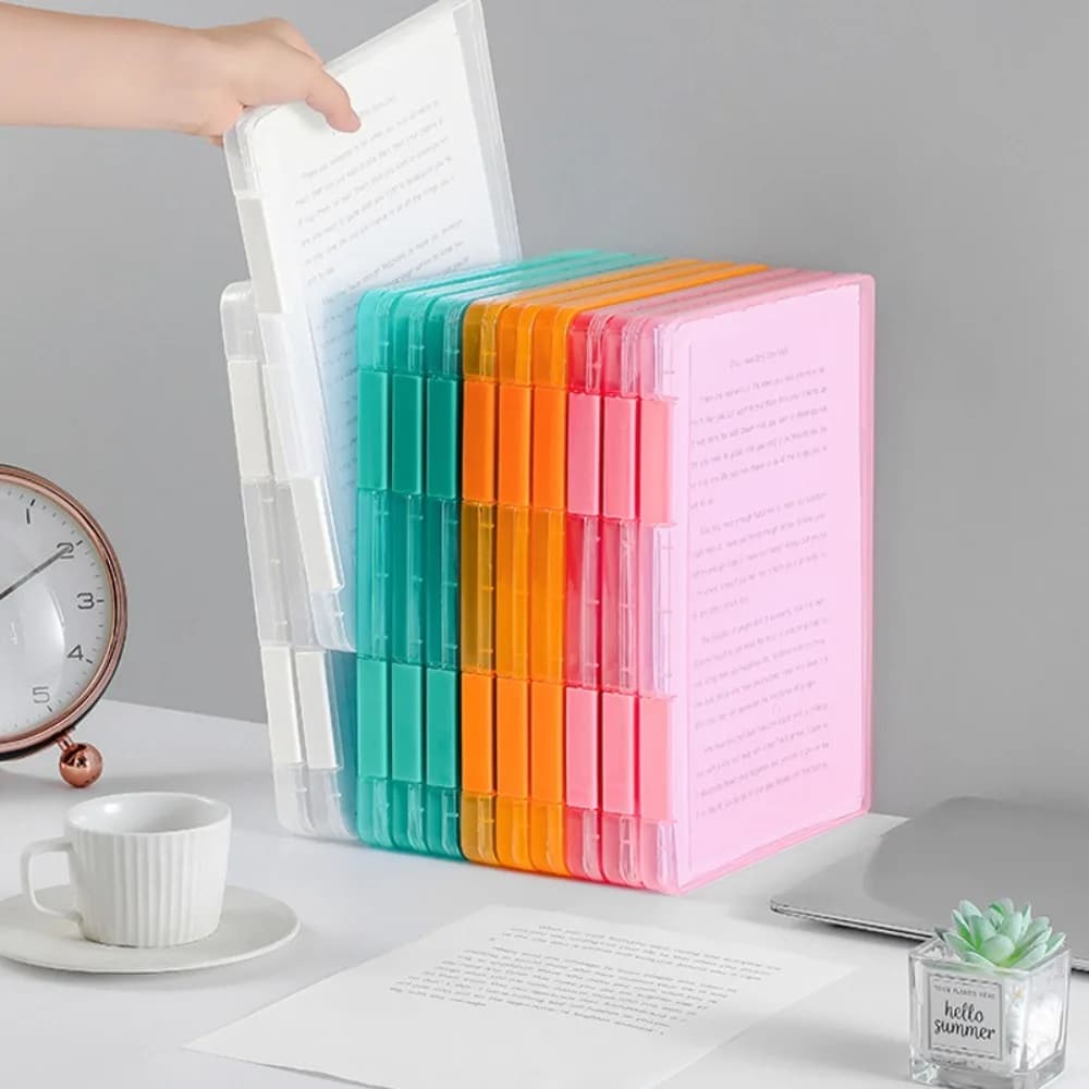 Simplicity A4A5 scatola portaoggetti in carta Organizer per documenti scatola portaoggetti trasparente a prova di polvere scatola portadocumenti trasparente fornitura per ufficio