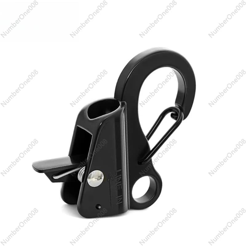 Black Stainless Steel 304 Quick Rope Hook Mudguard Spring Hook Adjustable Sliding Boat Anchor Hook