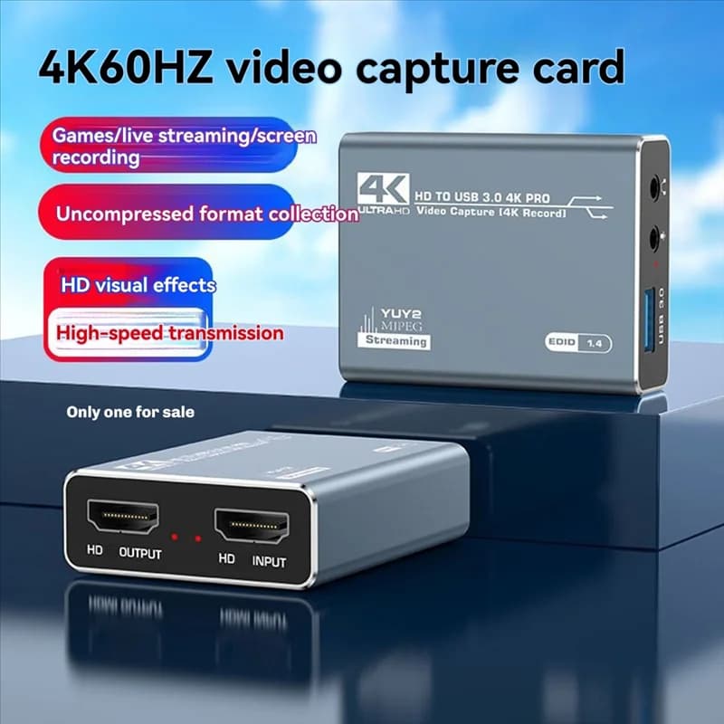 Scheda di acquisizione video APPLIA 4K 60Hz - Registratore di giochi USB 3.0 1080P 60Fps compatibile per l'acquisizione di giochi con acquisizione OBS dal vivo