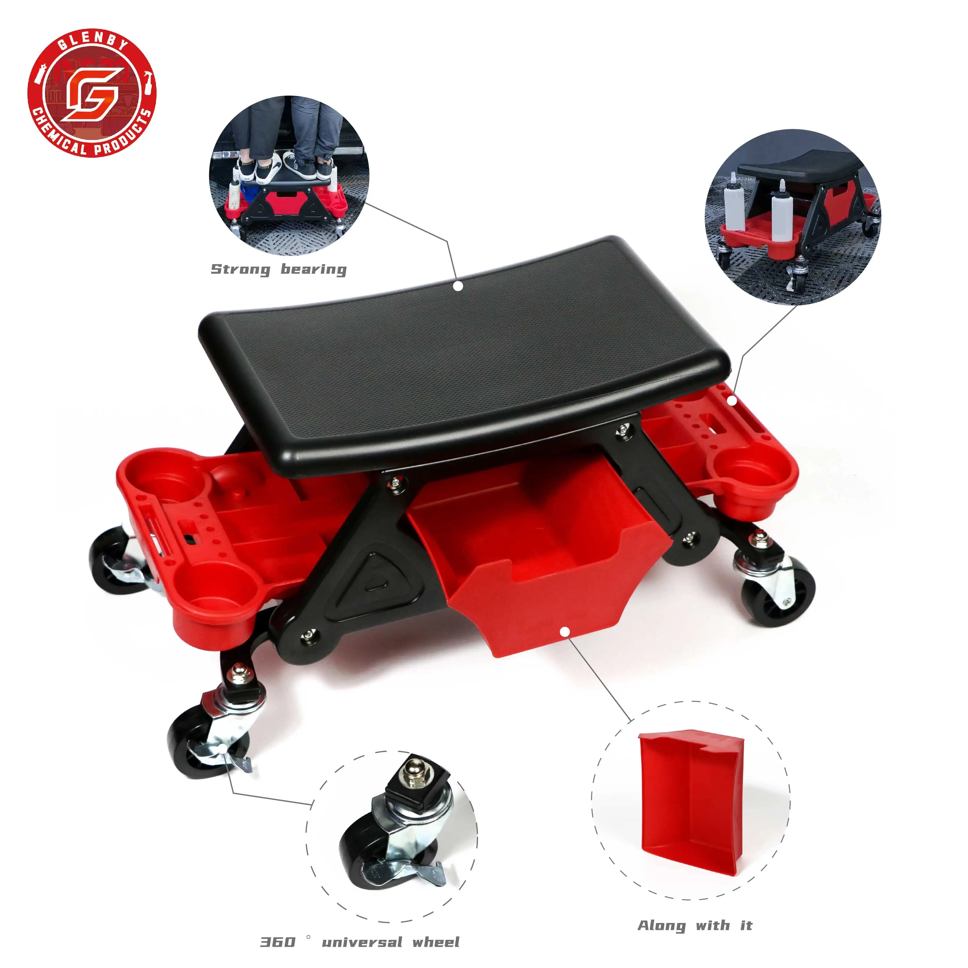 Meccanico di sedie multifunzione per auto per progetti di lucidatura della cera Sgabello per auto Creeper Sedia Mobile Creeper Seat Forniture per lavaggio auto