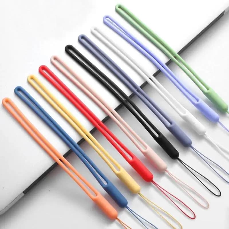 Cinturino corto in silicone da polso, cordino portachiavi, corda per appendere telefono, iPhone, PLR, Samsung, fotocamera, GoPro, chiavette USB
