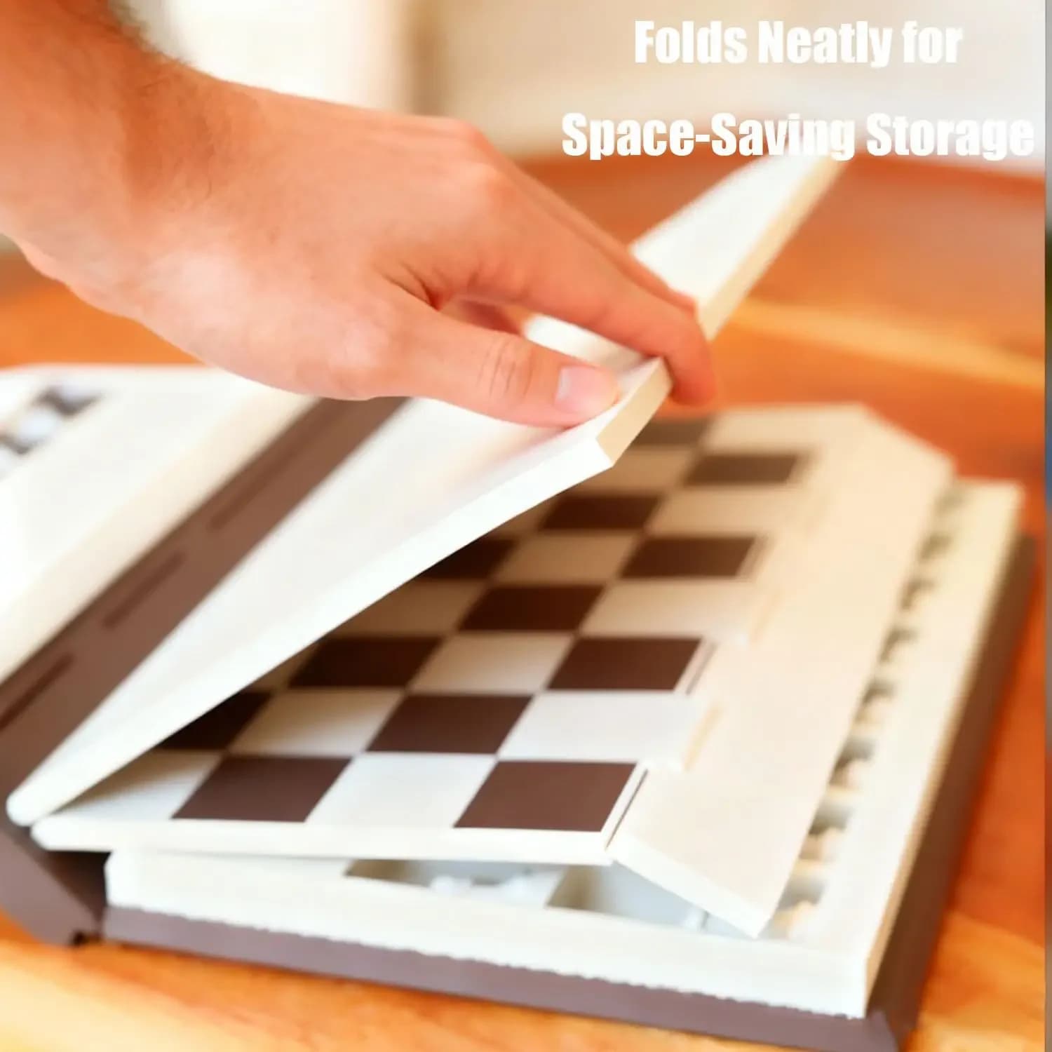 Divertente e pratico libro degli scacchi stampato in 3D: nuovo gioco di puzzle da tavolo con stoccaggio magnetico pieghevole, set di scacchi strategico portatile per la famiglia