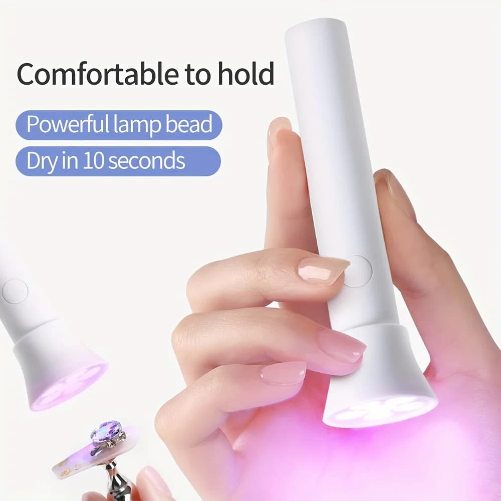 Lampada Asciuga Unghie Portatile E9 UV LED, Luce Polimerizzante per Tutti i Gel Polish, Ricaricabile USB, Asciugatura Rapida, Strumento per Manicure e Nail Art