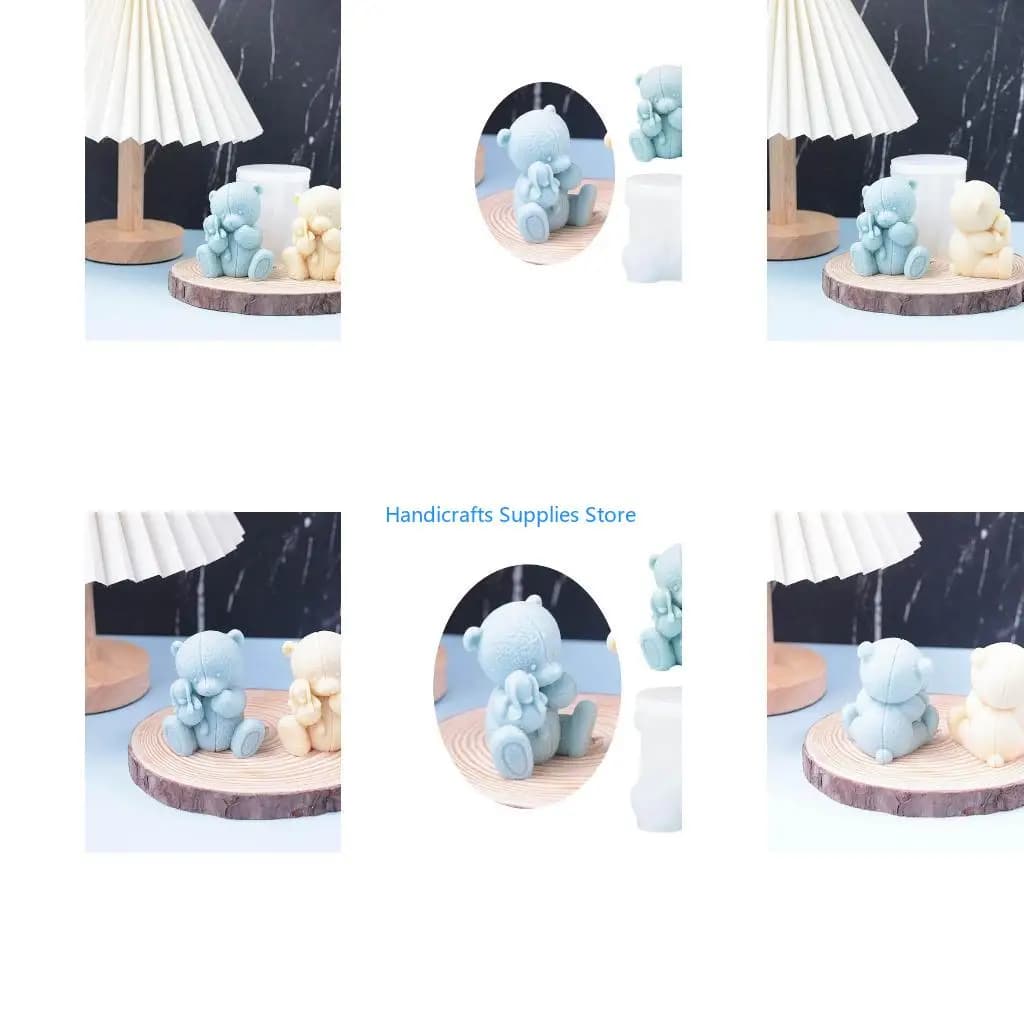 R1WA Animal Molds Silicone Mould 3D Bear Resin Casting Mould DIY Baking Molds Handmade Soap Molds Table Decorations