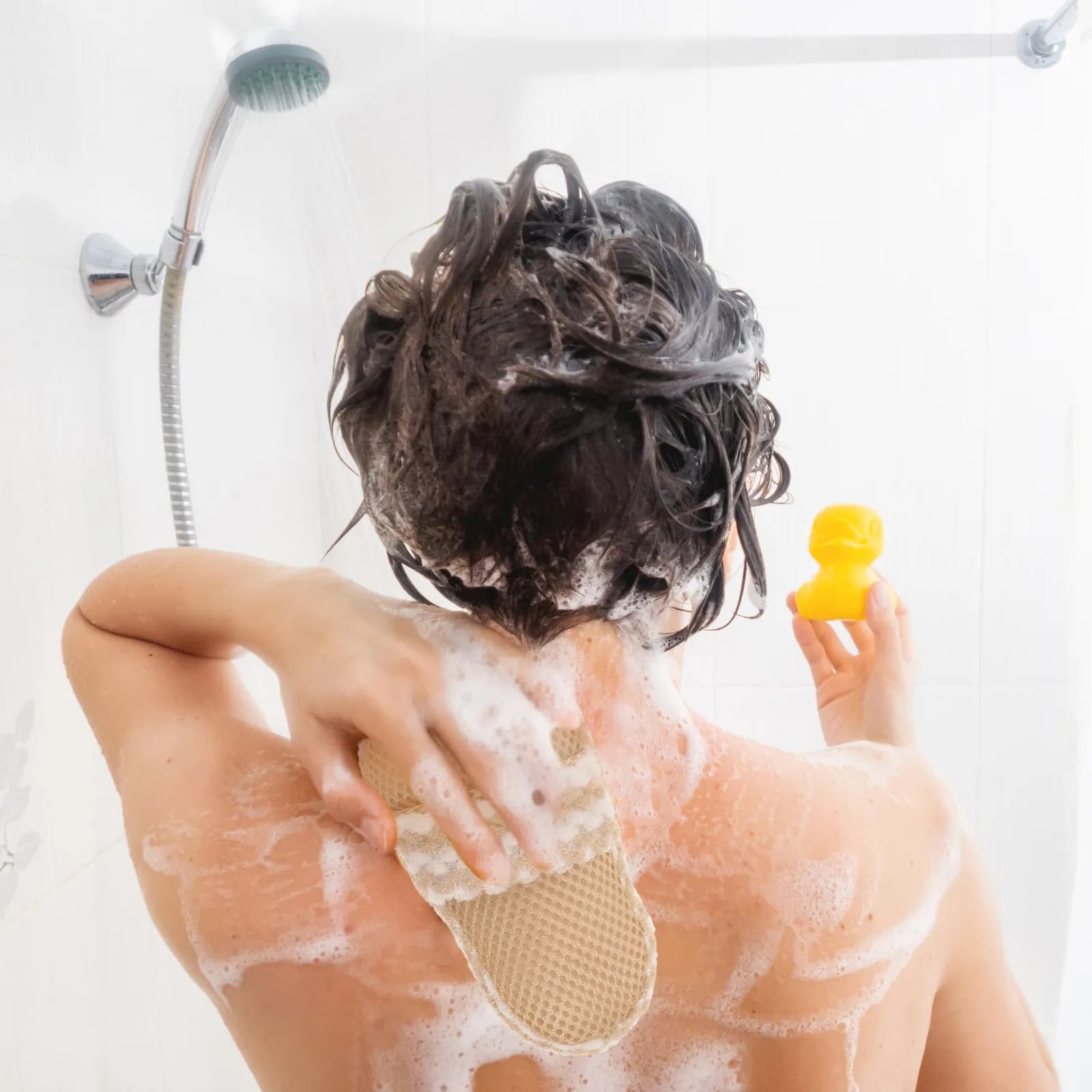 Spugna Esfoliante a Forma di Ciabatta per Doccia, Scrubber per il Corpo per Adulti e Bambini, Morbido e Confortevole per la Pulizia della Pelle, Accessori per la Doccia