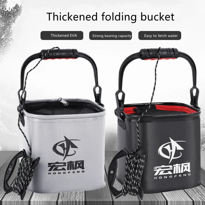 20/24cm portable folding fish bucket box for outdoor equipment EVA with handle outdoor fishing bag for outdoor fishing