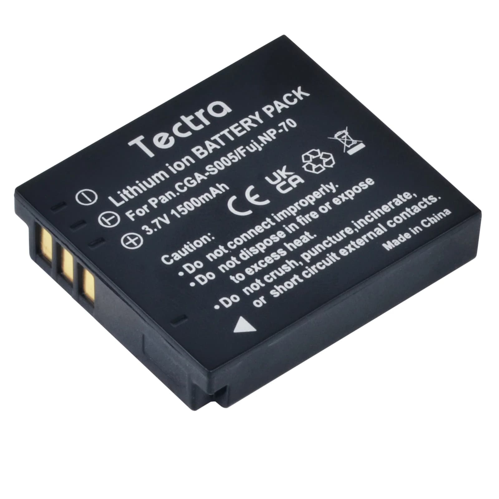CGA-S005 batteria per fotocamera Panasonic Lumix DMC-FS1,DMC-FS2,DMC-FX01,DMC-FX07,DMC-FX1,DMC-FX3, DMC-FX9,DMC-FX8,DMC-FX9,DMC-FX100