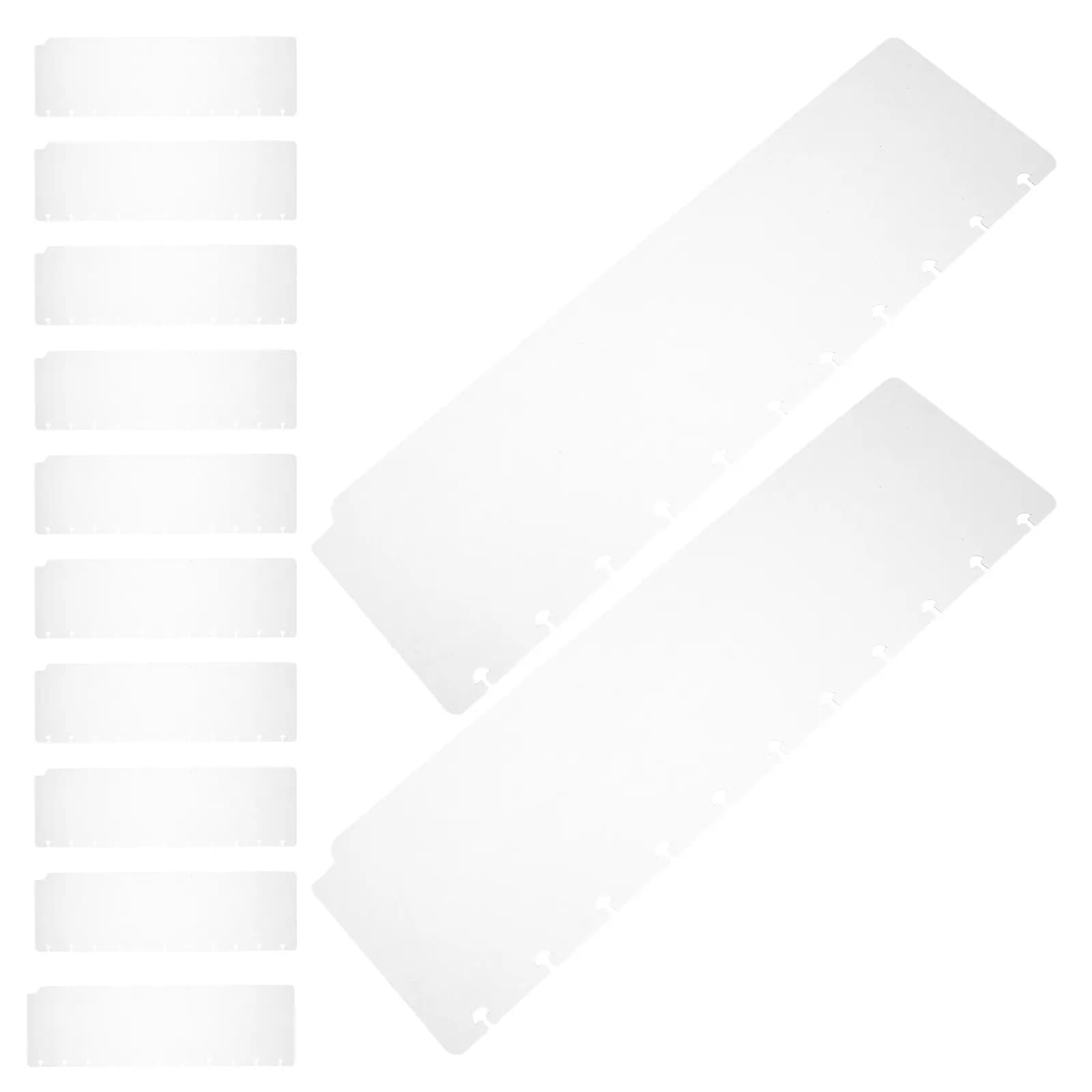 12 Pezzi Mini Divisori in Plastica per Raccoglitori, Separatori Portatili Anti-Strappo Scrivibili per Quaderni a Fogli Mobili e Agende