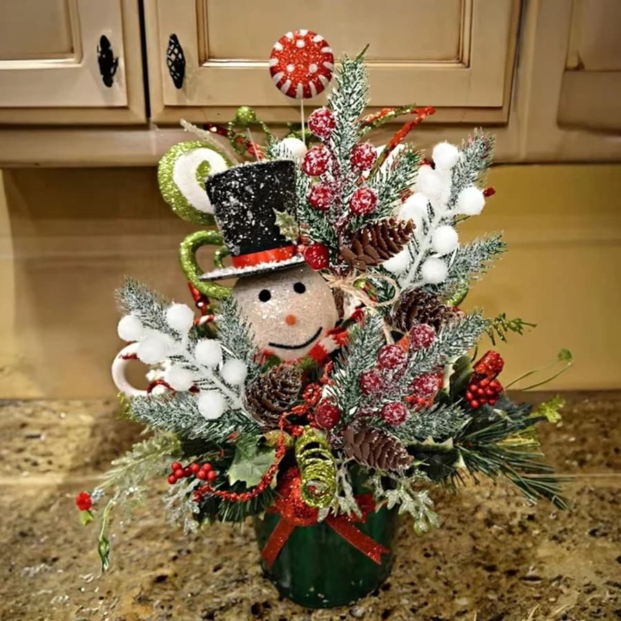 Artificial Plants Red Fruit Christmas Tree New Year House Room Fillers for Vases Decor Outdoor Garden Bonsai Wedding Photography Puntelli