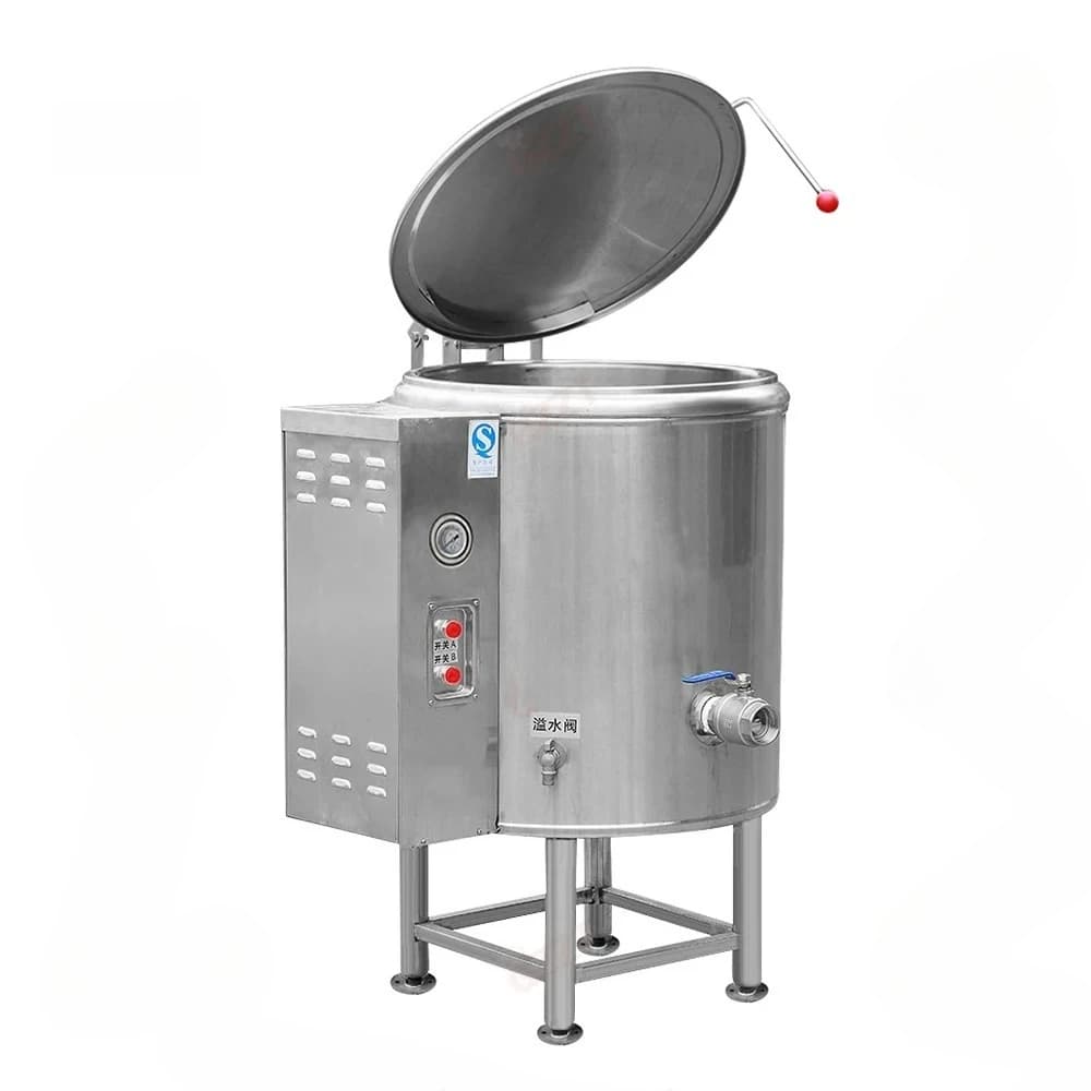 60L - 600 Liters Large Capacity Water Double Jacket Hot Pot Commercial Kitchen Electric Coated Soup Kettle