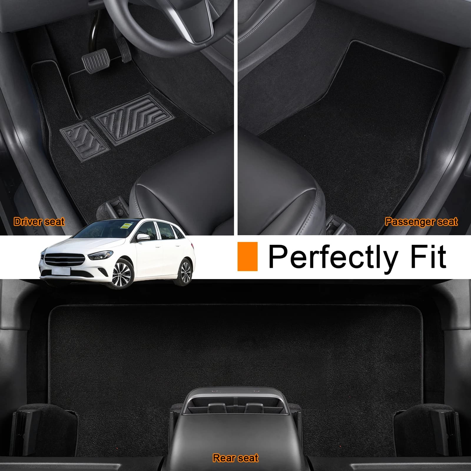 Custom Car Mats for Mercedes-Benz Class B W247 2019 - 2024 Parts of Waterproof Non-slip Protective Accessories