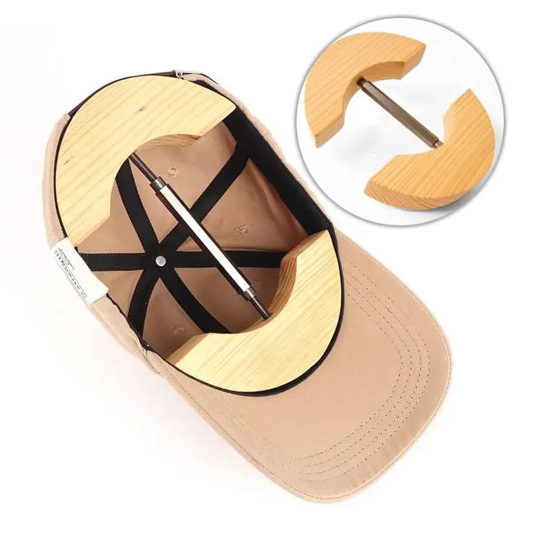 Tendicappelli Regolabile in Legno, Mantenitore di Forma per Cappelli, Supporto Premium per Fedora, Porta Cappelli da Cowboy e da Baseball