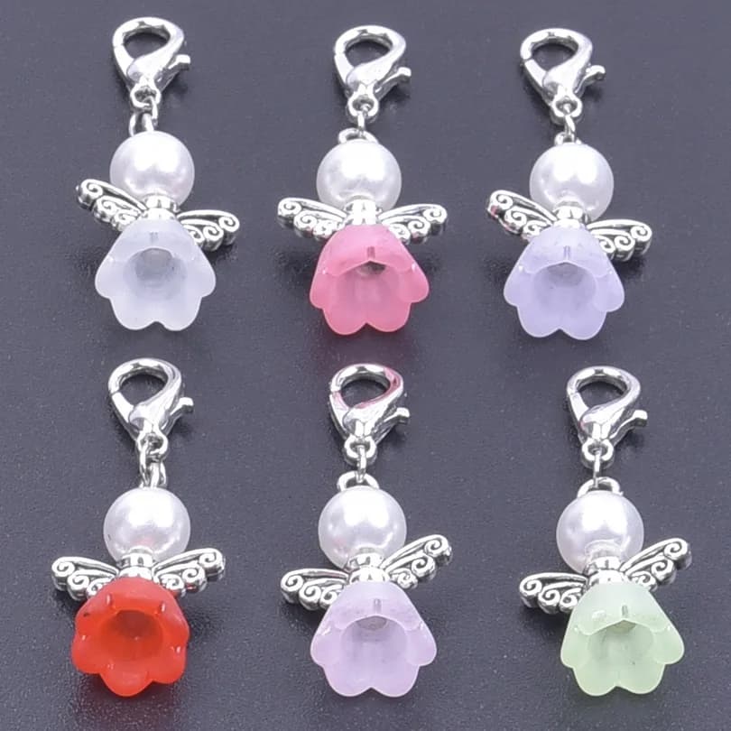 5 Pezzi Segnapunti a Forma di Fiore con Chiusura a Lucchetto, Colori Misti