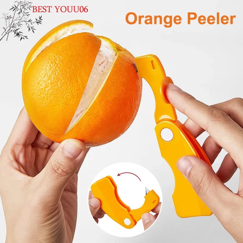 (YOUU06) Sbucciatore di Arance, Dispositivo per Pelare Arance, Coltello per Spremere, Apri Agrumi, Utensile Creativo da Cucina per Frutta e Verdura