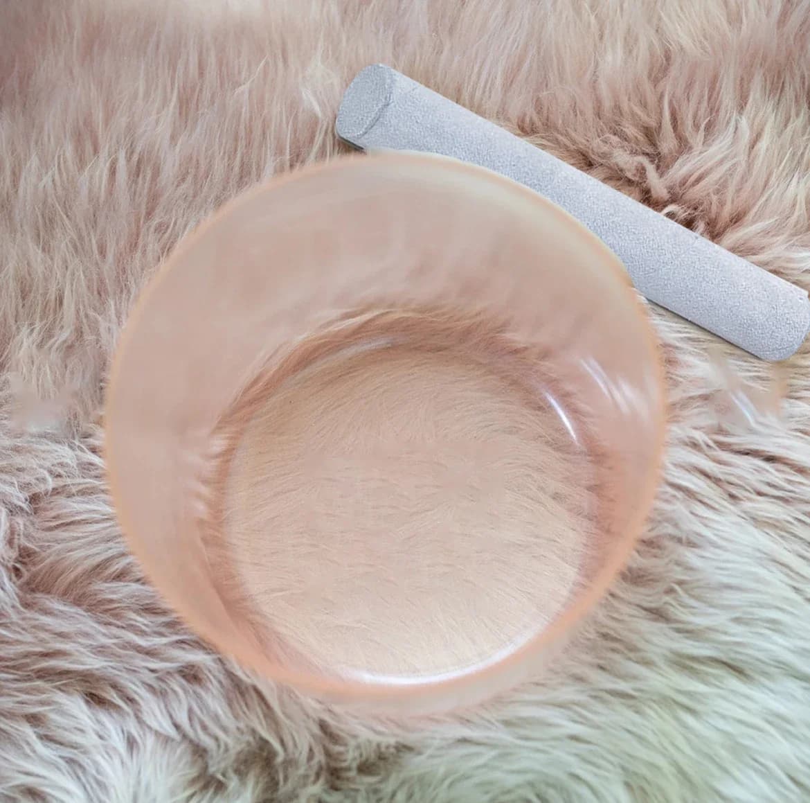 STAR LINKUP 6 inch Clear Sound Bowl Chakra Alchemy Cosmic Light Chakra Pink 432hz Crystal Singing Bowl for Sound Healing