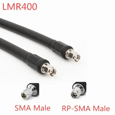 1 pz LMR400 SMA Maschio A RP-SMA Maschio Connettore LMR-400 50-7 Cavo Coassiale Estensione Ponticello Treccia WIFI Antenna