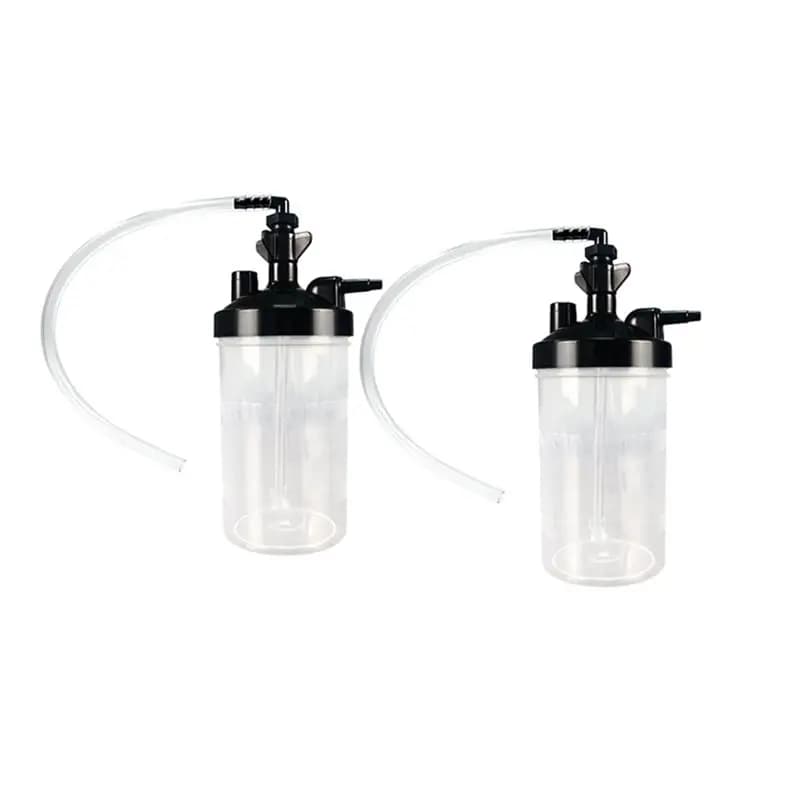 【VENDITA 24H】Bottiglia per umidificatore di ossigeno (confezione da 2), sistema di consegna O2 portatile con umidificazione del tubo adattatore da 12"