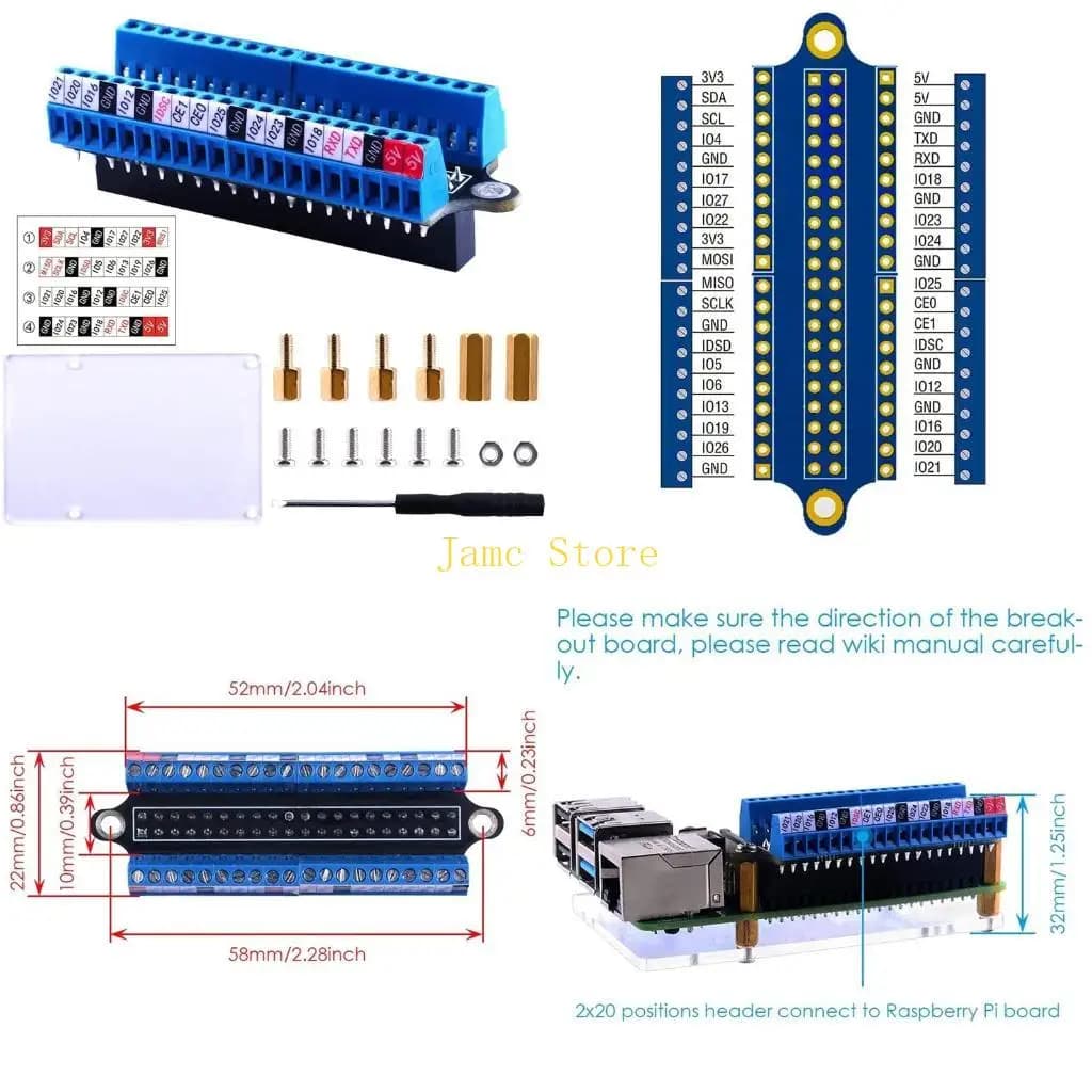 Scheda del modulo con morsettiera a vite LX0B per Micro GPIO