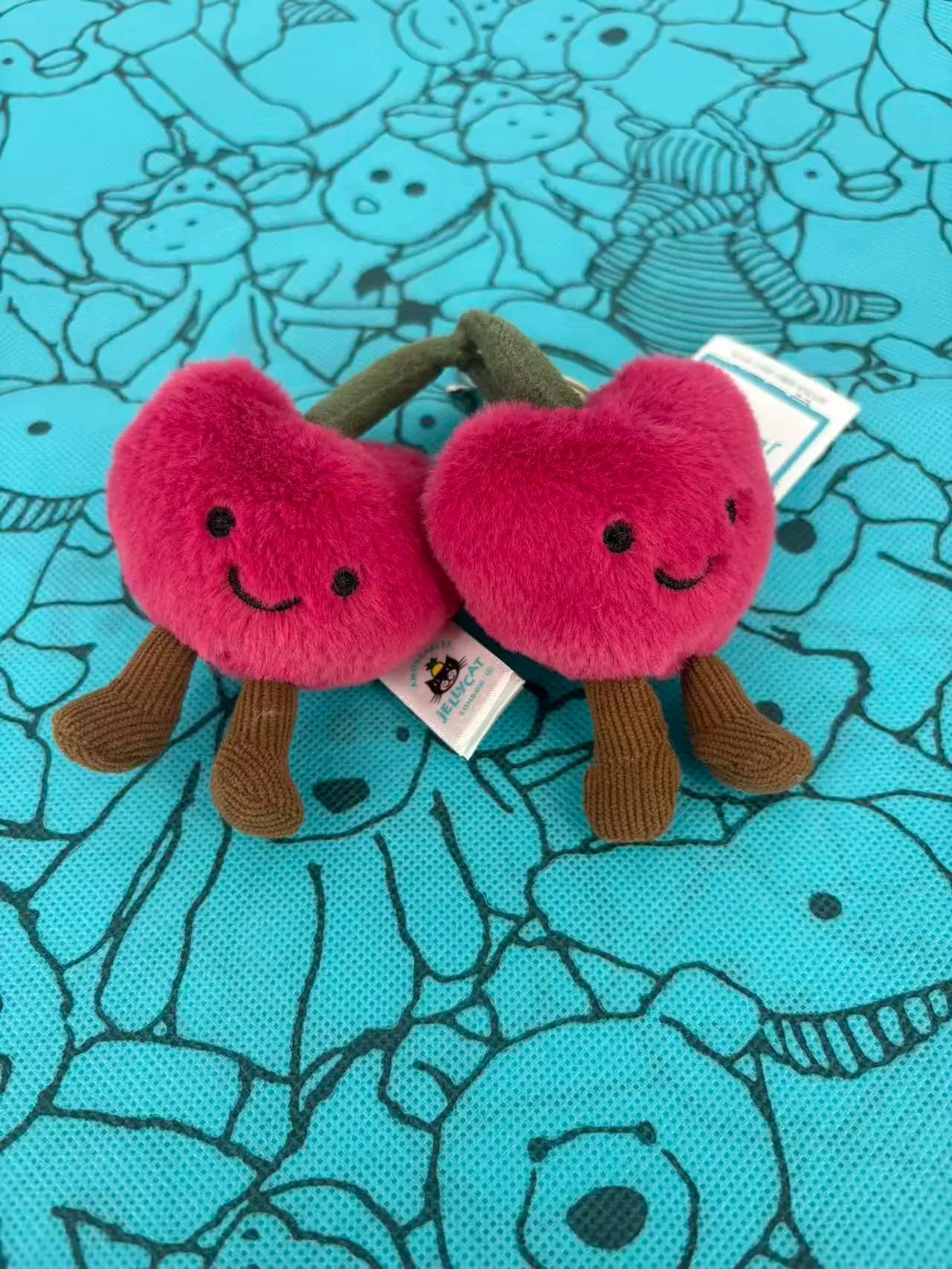 Plush Cotton Cat Candy Two Tone Cute Soft Two Tone Keychain Bag Pendant Plush Accessories Doll Car Pendant Holiday Gift