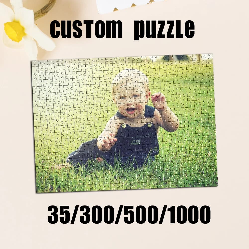 Puzzle personalizzato con foto da 35/300/500/1000 pezzi, foto di paesaggi personalizzabili, puzzle fai da te fatti a mano, arte da parete con foto