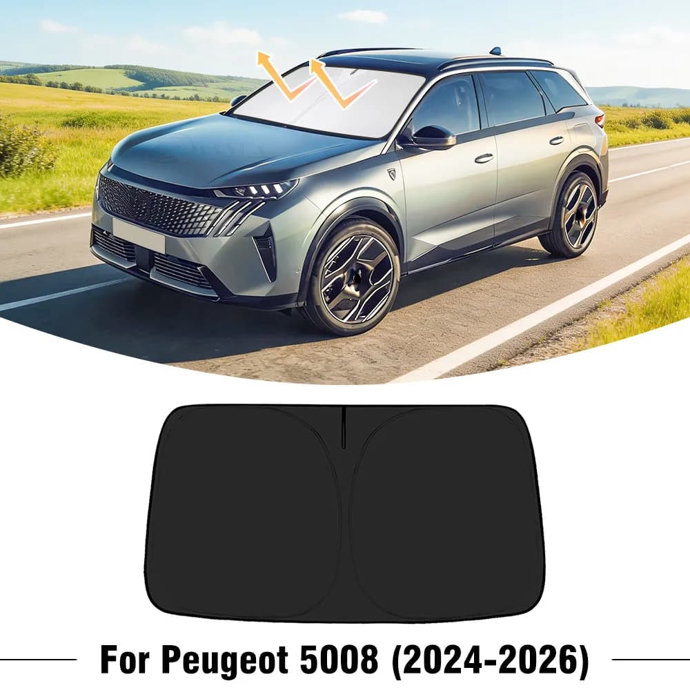 Parasole per Parabrezza Auto Peugeot 5008 2024 2025 2026, Copertura Anteriore, Protezione UV, Accessori