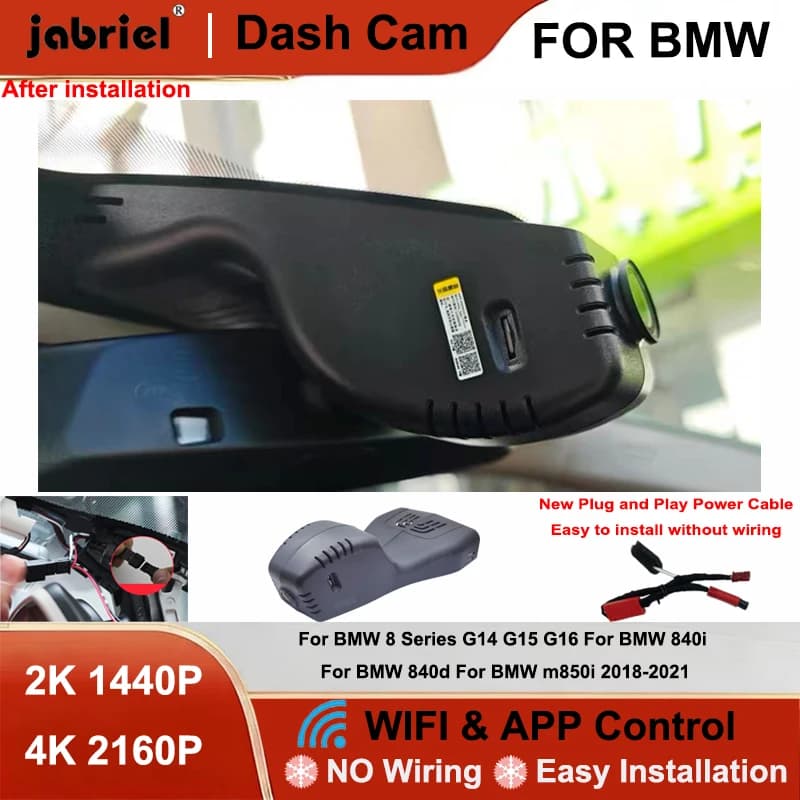 New Dash Cam 4K Jabriel for BMW 3 G20 G21 330i 320d 330d, 840i series G14 G15 G16, for BMW X5 40i 30d 40d G05, X7 40i G07