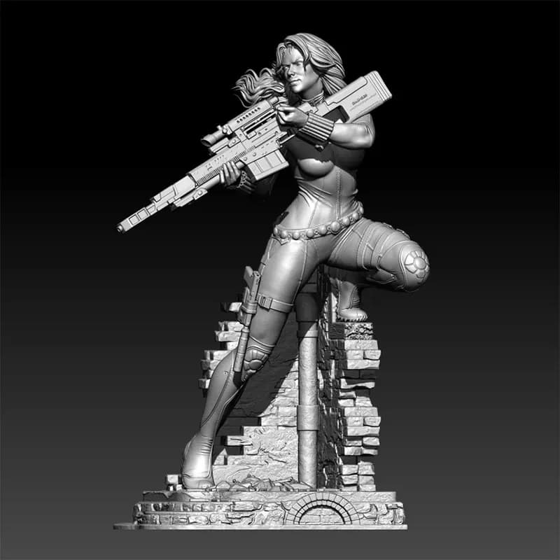 1/24 1/18 Kit modello in resina Figurine di agenti femminili non verniciato nessun colore RW-1326