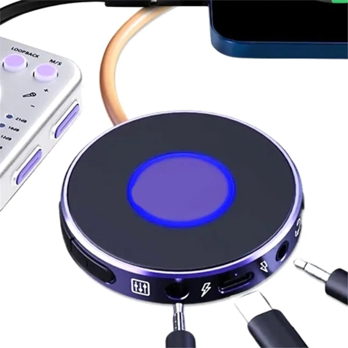 A10I Live Dock A10 Audio Adapter with USB-C Music Recording Portable Audio Interface for PC Computer Android Phones