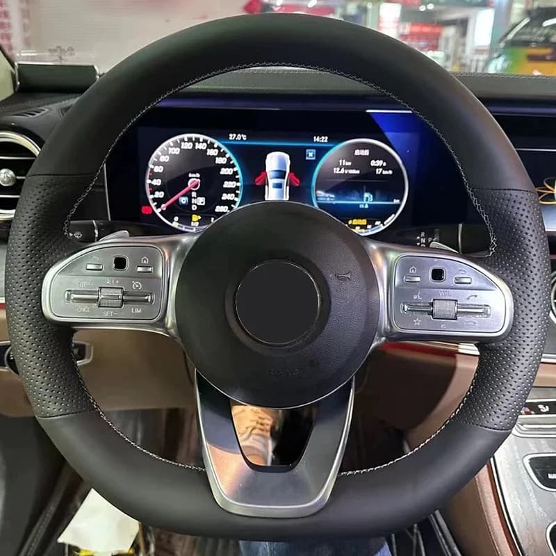 Coprivolante per Mercedes-Benz Classe S W222, GLC, Classe A W177, Classe C W205, Classe E W213, in Pelle Cucita a Mano Fai-da-Te
