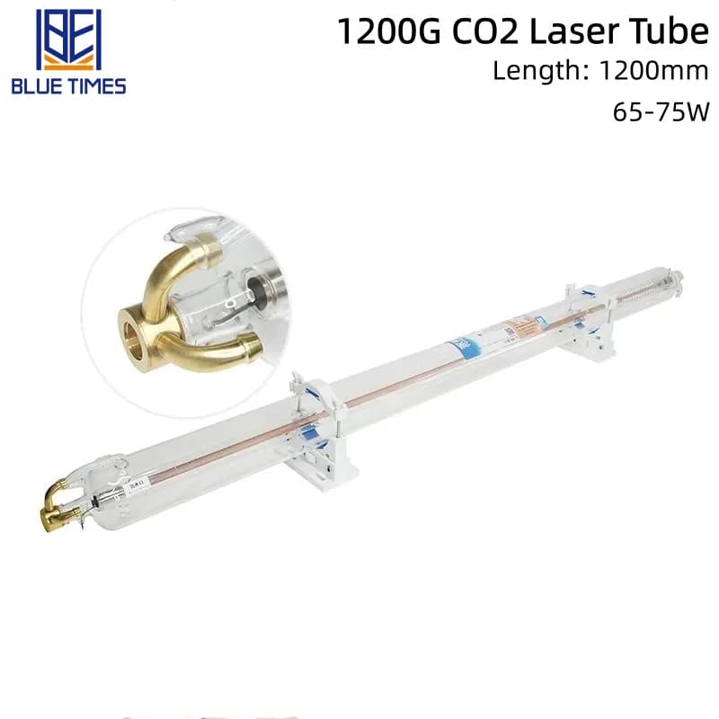 Bluetimes Yongli 65-75W Laser Tube CO2 Length 1200mm Diameter 55mm Laser Lamp for Laser Cutting Co2