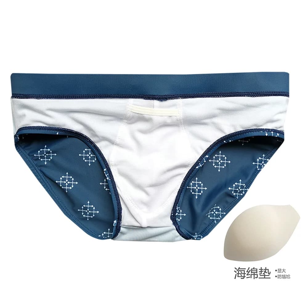 Costume da bagno a triangolo da uomo con stampa geometrica, modello U032, per il commercio estero transfrontaliero.